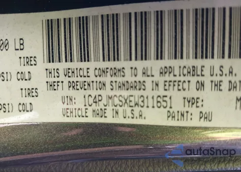 2014 Jeep Cherokee Latitude из США, поврежденный, VIN 1C4PJMCSXEW311651